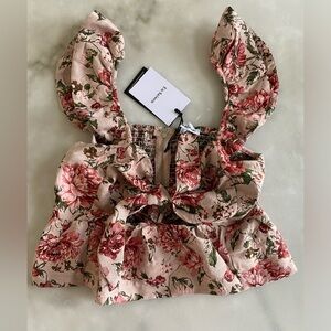 New! Anthropologie En Saison Sweetheart Tank size medium pink floral